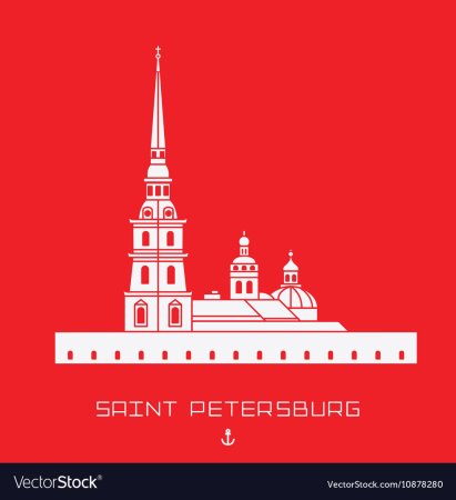 Санкт-Петербург Петропавловская крепость вектор