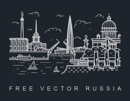 Очертания города Санкт-Петербург