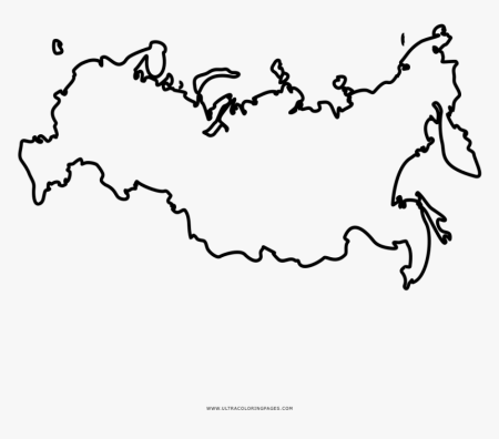 Карта России контур