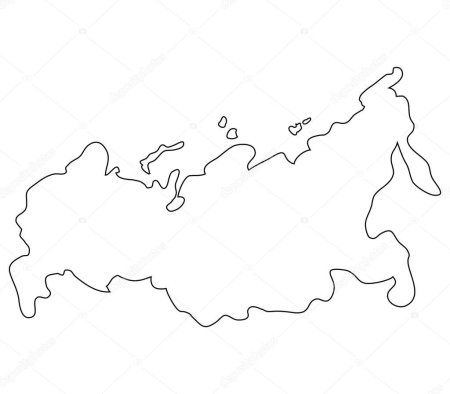 Карта России очертания