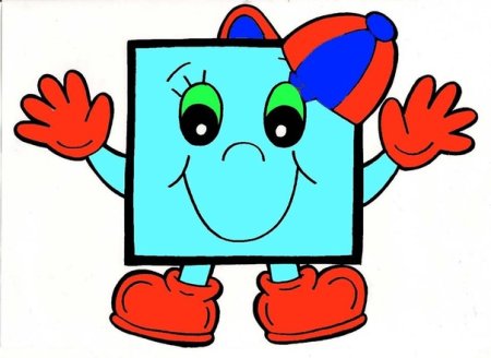 Геометрические фигуры с глазками для детей