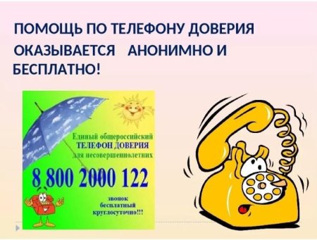 Телефон доверия плакат