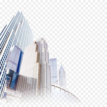 Небоскреб на белом фоне