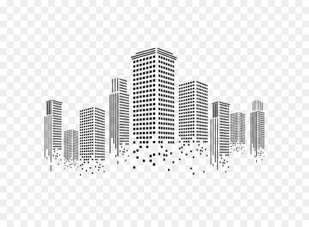 Силуэты домов города