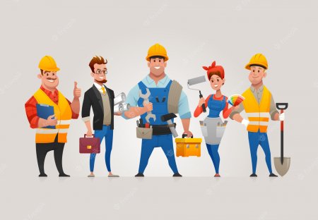 Ремонтные работы человечек