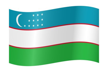 Флаг Узбекистана вектор