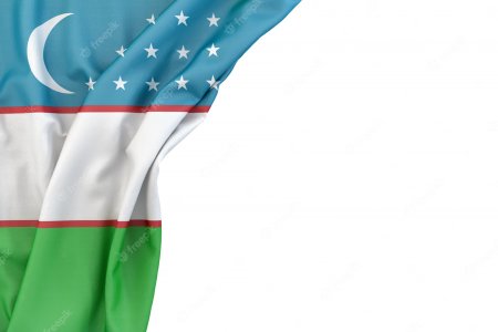 Флаг Узбекистана в Узбекистане