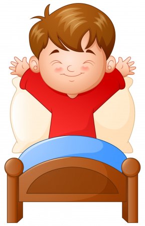Мальчик проснулся утром