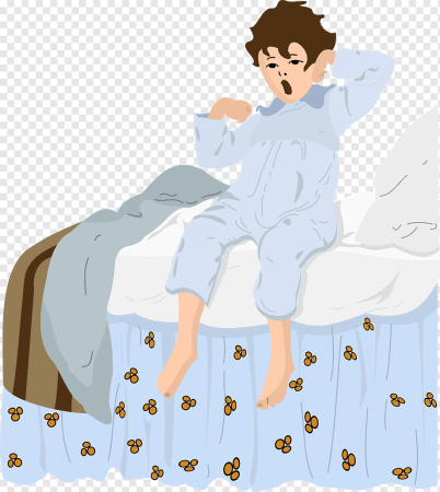 Мальчик спит и проснулся