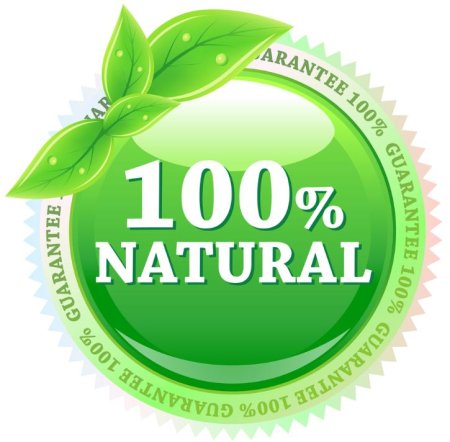 100 Натуральный продукт значок