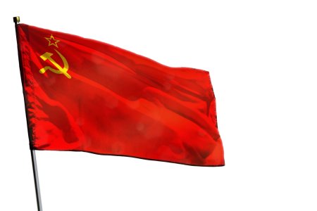 Флаг СССР на белом фоне