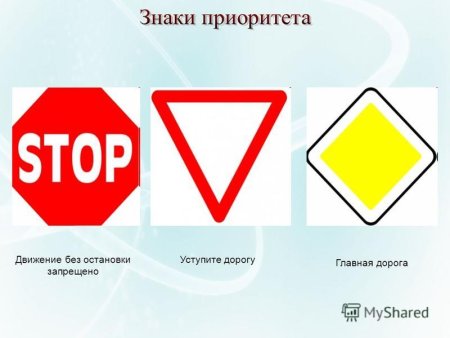 Знак Главная дорога треугольник