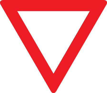 Знак преимущество встречного