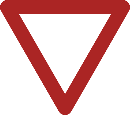 Знак Уступи дорогу раскраска