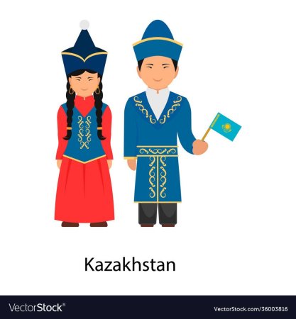 Девочка казашка вектор