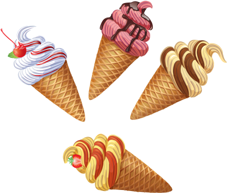 Мягкое мороженое без фона