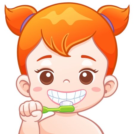 Ребенок чистит зубы рисунок