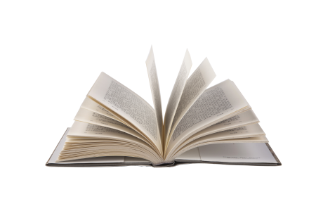 Летящие книги на прозрачном фоне