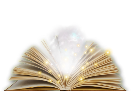 Иллюстрация дети летают на книгах