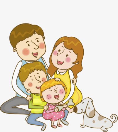 Дети с родителями мультяшные