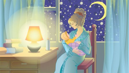 Мама поет колыбельную ребенку