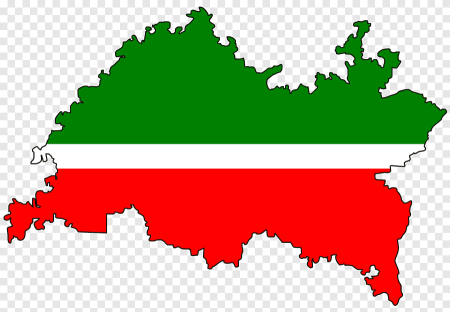 Карта Республики Татарстан с флагом