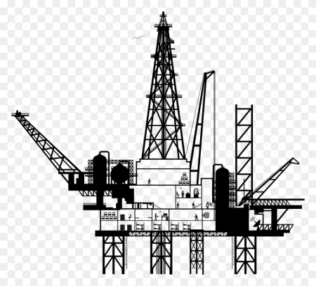 Нефтяная вышка силуэт