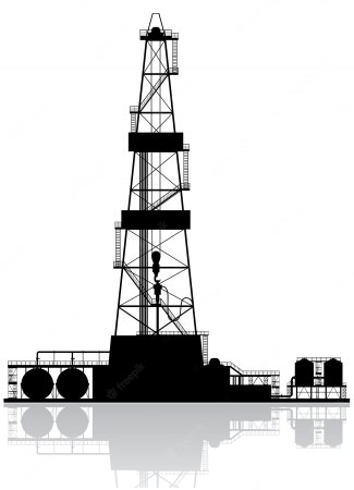 Нефтяная вышка вектор