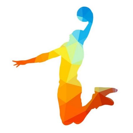 Спортивные цветные фигуры