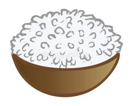 Миска риса вектор