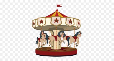 Карусель на прозрачном фоне