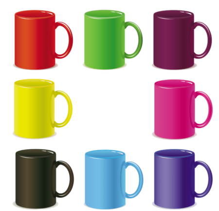 Кружки на прозрачном фоне