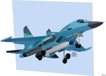 Самолет спереди вектор Су-35