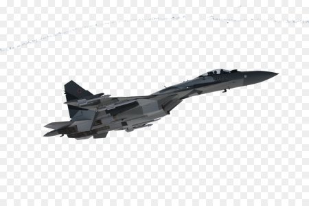 Су-57 истребитель на прозрачном фоне