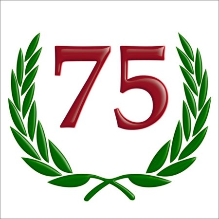 75 Лет надпись