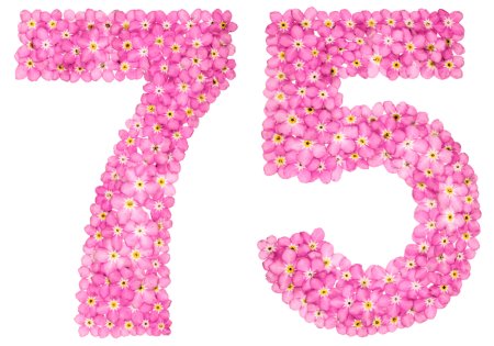 Прозрачная цифра 75
