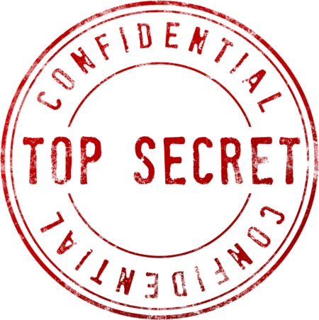 Штамп Top Secret на прозрачном фоне