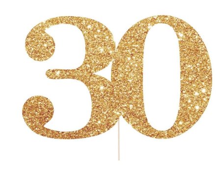 Цифра 30 Золотая