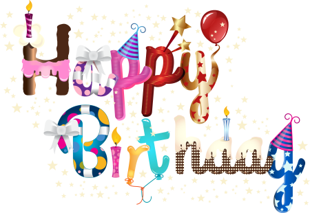 Happy Birthday на прозрачном фоне