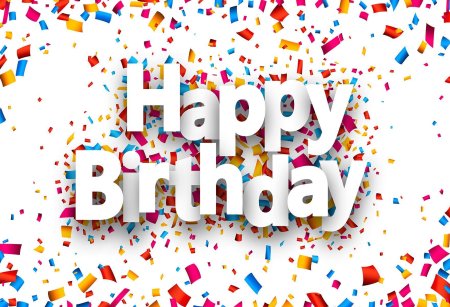 Birthday на белом фоне
