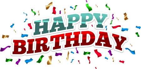 Happy Birthday на прозрачном фоне