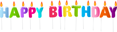 Happy Birthday на прозрачном фоне для фотошопа