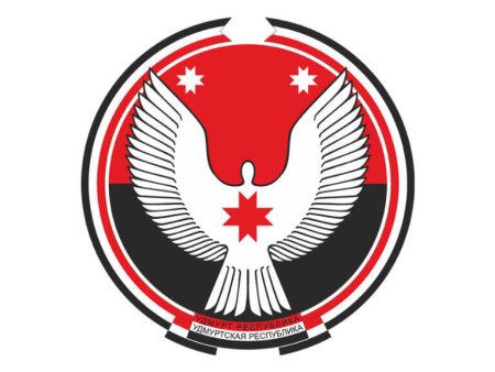 Герб Удмуртии черно белый