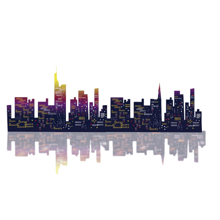 Город на прозрачном фоне