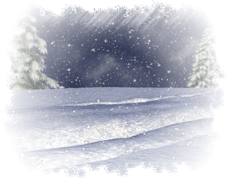 Снежная метель на прозрачном фоне