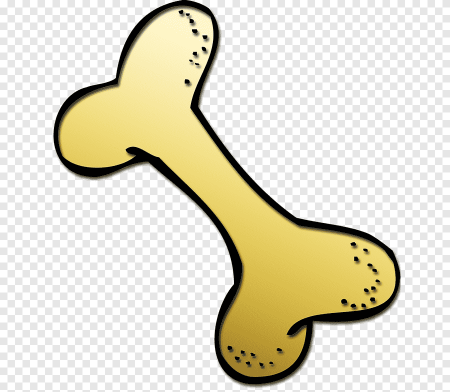 Gold Dog Bone PNG