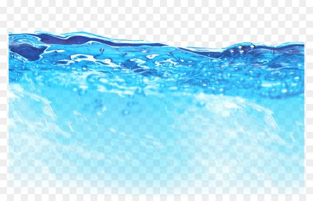 Вода на прозрачном фоне