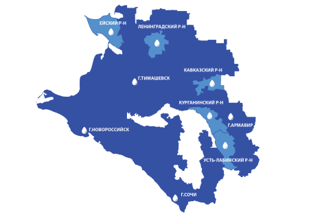 Краснодарский край карта svg