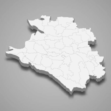 Карта Краснодарского края контур