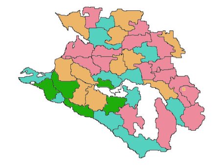 Карта Краснодарского края вектор